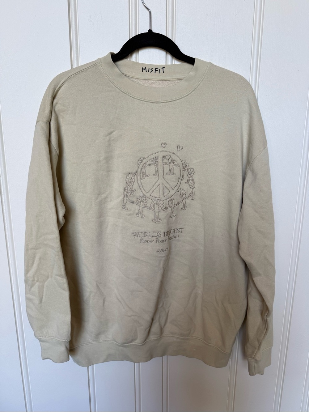 Men’s Cream Graphic Crewneck Sweatshirt